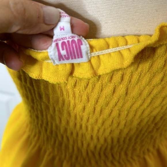 Juicy by Juicy Couture Morning Sunshine Micro Terry Smocked Dress SzM - Picture 5 of 6